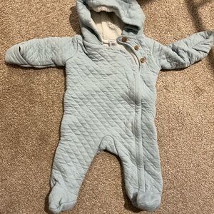 Carter's Quilted Light Blue Footie